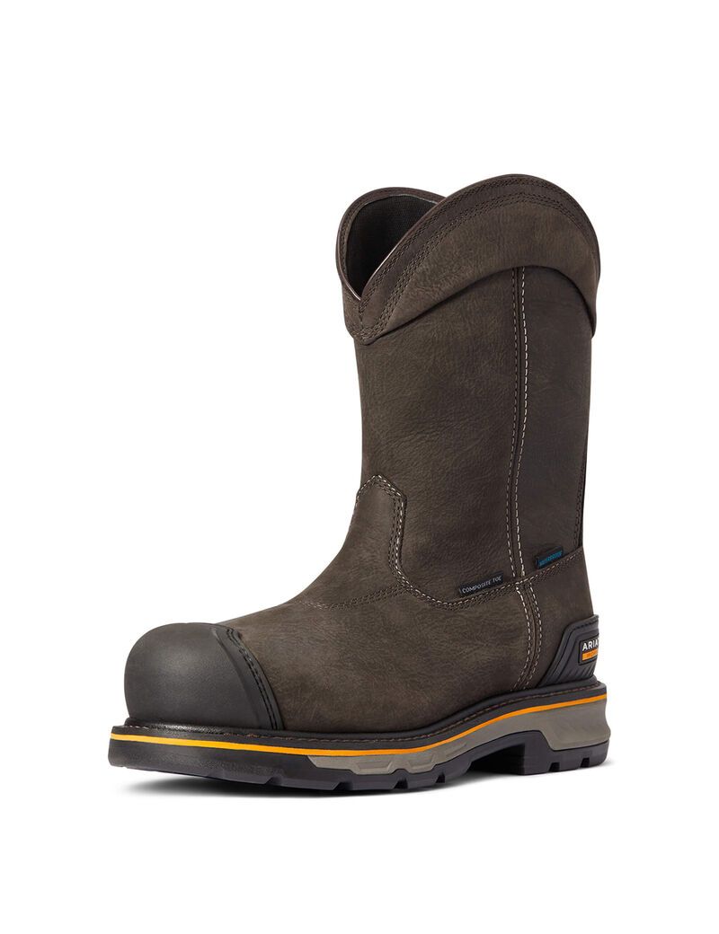 Bottes Imperméables Ariat Stump Jumper Pull-On Composite Embout Travail Cafe Homme | NWS-64619499