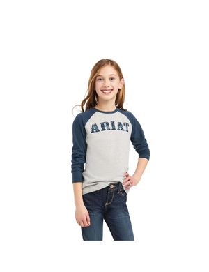 Hauts Ariat REAL Zuma Baseball Grise Enfant | KBP-50374630