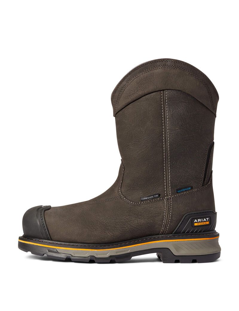 Bottes Imperméables Ariat Stump Jumper Pull-On Composite Embout Travail Cafe Homme | NWS-64619499