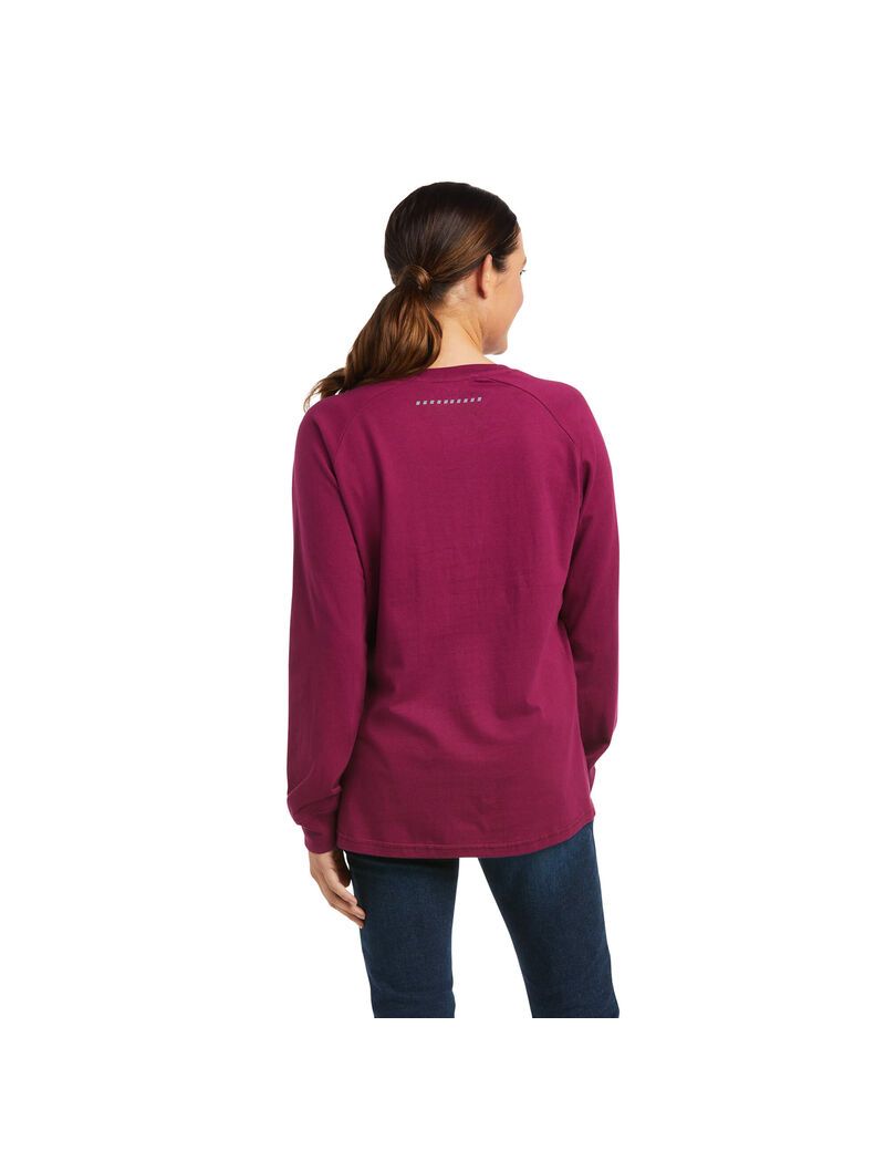 Vêtements De Travail Ariat Rebar CottonStrong Block T Shirts Violette Femme | IMP-94802848