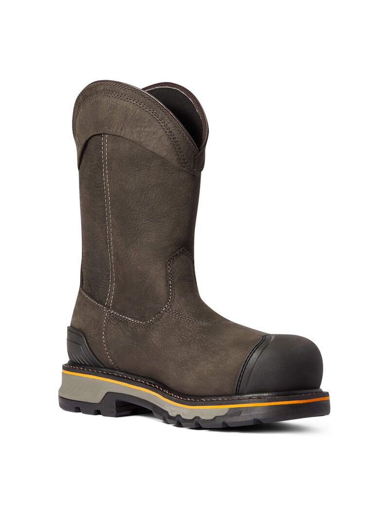 Bottes Imperméables Ariat Stump Jumper Pull-On Composite Embout Travail Cafe Homme | NWS-64619499