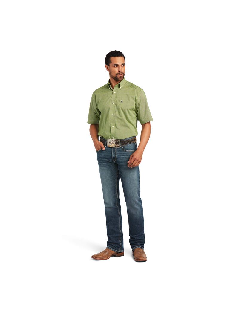 Chemises De Costume Ariat Branson Stretch Classiche Fit Vert Homme | GYN-01976812