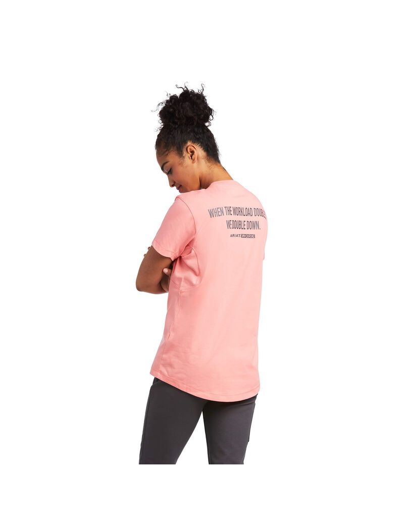 Vêtements De Travail Ariat Rebar Workman Phrase T Shirts Multicolore Femme | JSR-70913151