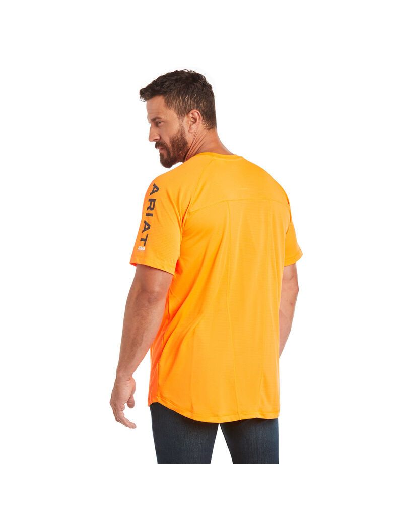 Vêtements De Travail Ariat Rebar Heat Fighter T Shirts Orange Homme | VCK-26357035