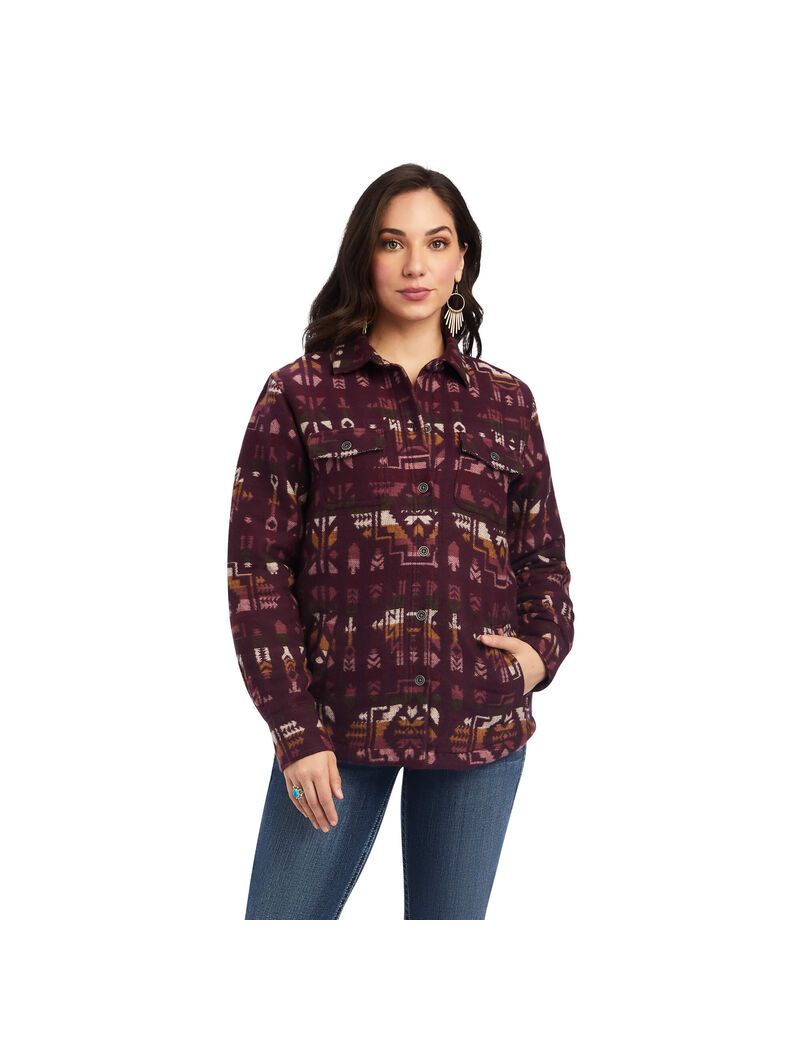 Vestes Ariat Shacket Shirt Multicolore Femme | OMR-37091148