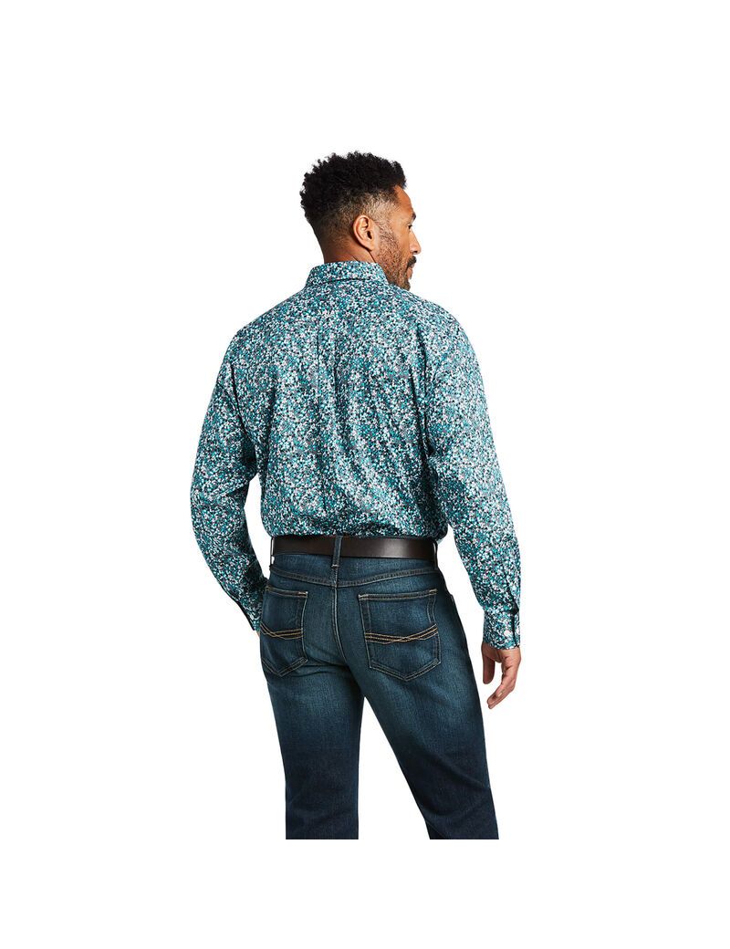 Chemises De Costume Ariat Wrinkle Free Harrison Classiche Fit Multicolore Homme | WUH-80020258