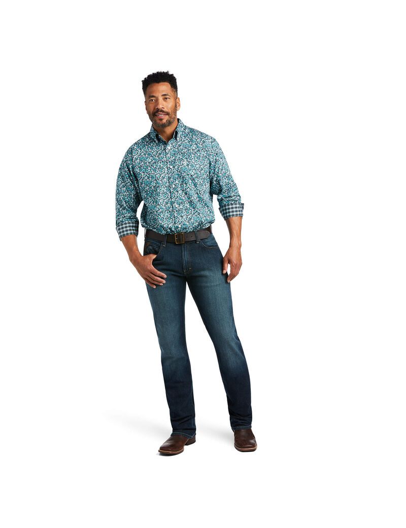 Chemises De Costume Ariat Wrinkle Free Harrison Classiche Fit Multicolore Homme | WUH-80020258