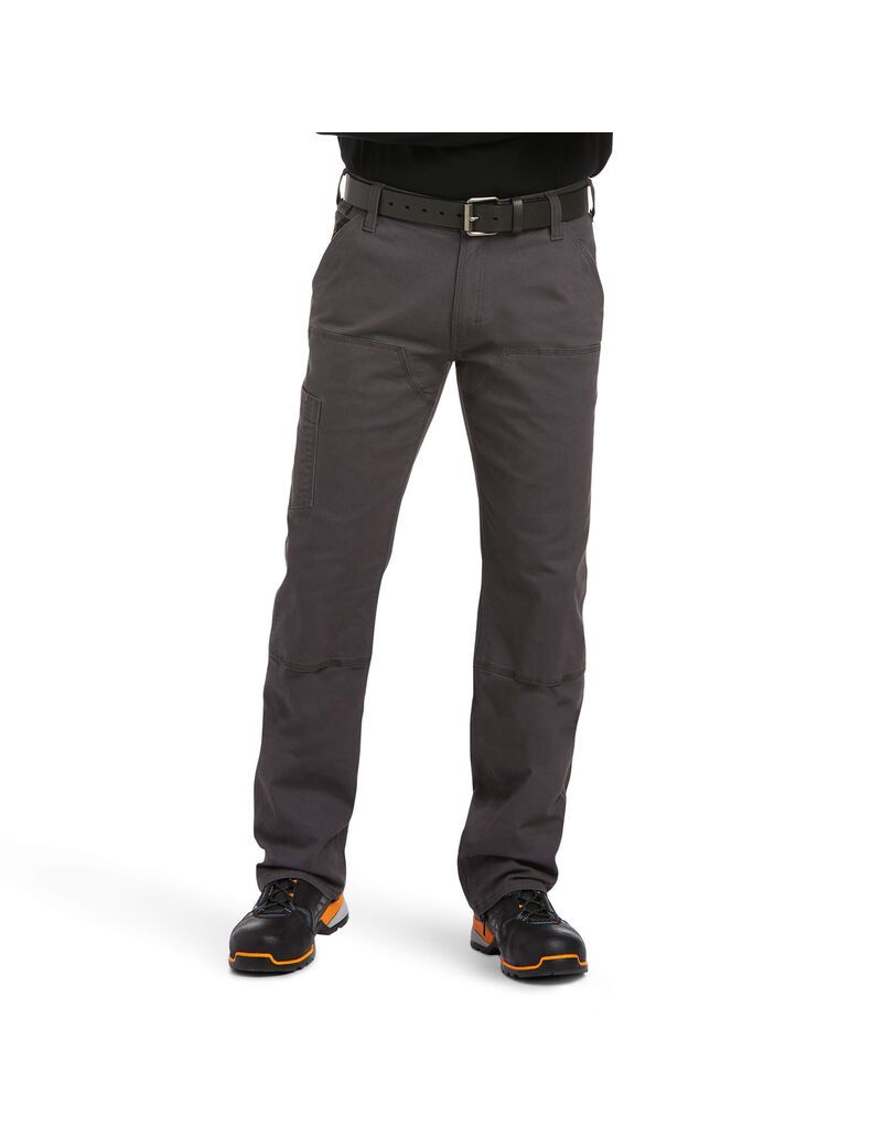 Vêtements De Travail Ariat Rebar M7 Slim DuraStretch Made Tough Double Front Droit Pants Grise Homme | FBP-75916514