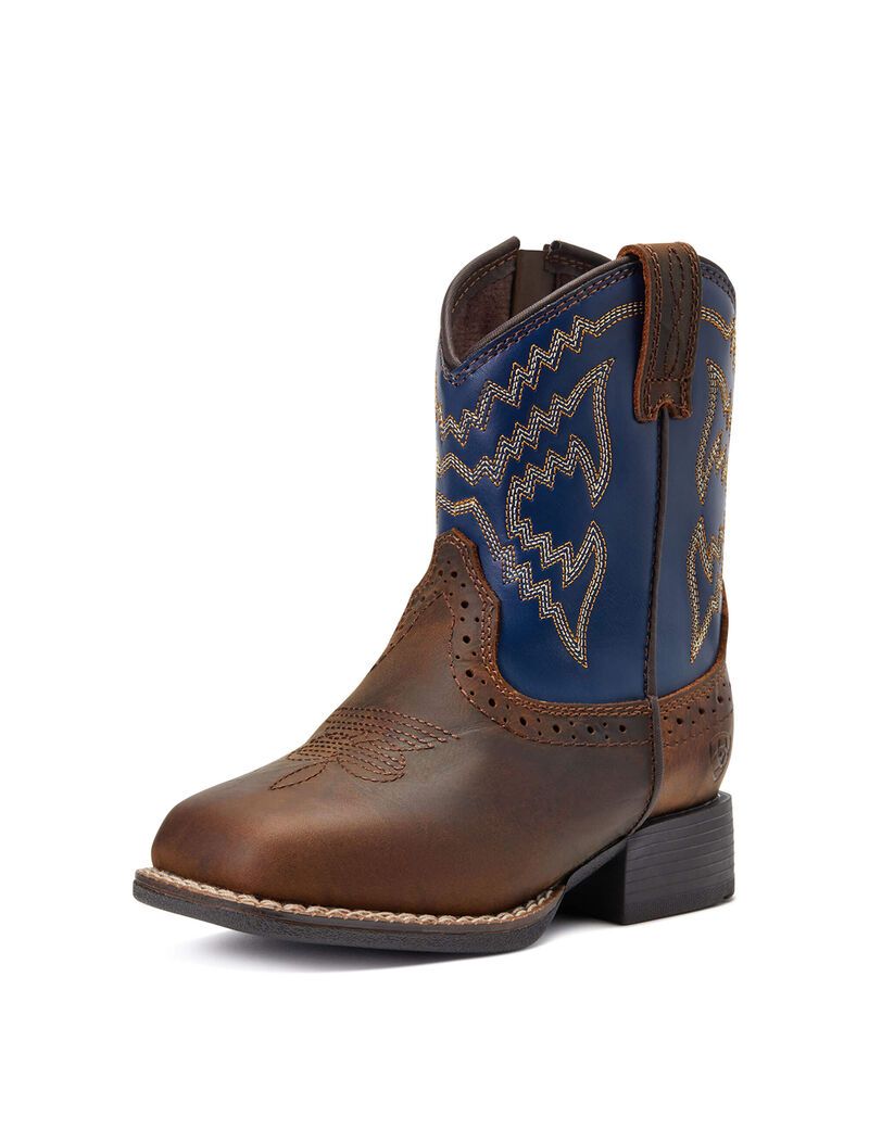 Bottes Western Ariat Stompers Deadwood Marron Enfant | GOX-71072560