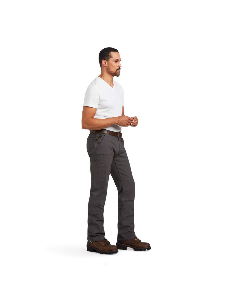 Vêtements De Travail Ariat Rebar M7 Slim DuraStretch Made Tough Double Front Droit Pants Grise Homme | FBP-75916514