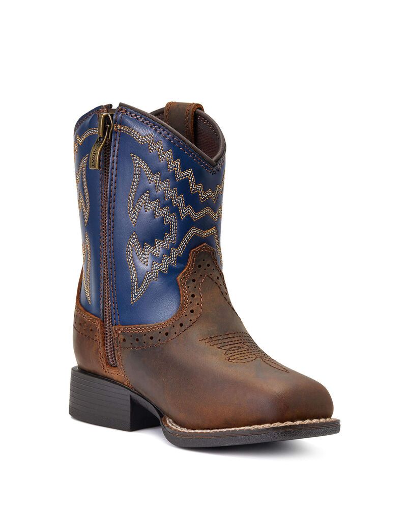 Bottes Western Ariat Stompers Deadwood Marron Enfant | GOX-71072560