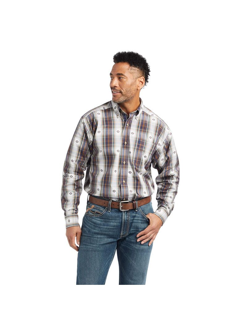 Chemises De Costume Ariat Pro Series Geoffrey Classiche Fit Bleu Homme | DJD-27957494