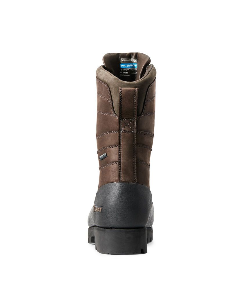 Bottes Imperméables Ariat Linesman Ridge 10' GORE-TEX Composite Embout Travail Marron Homme | BZM-75135762