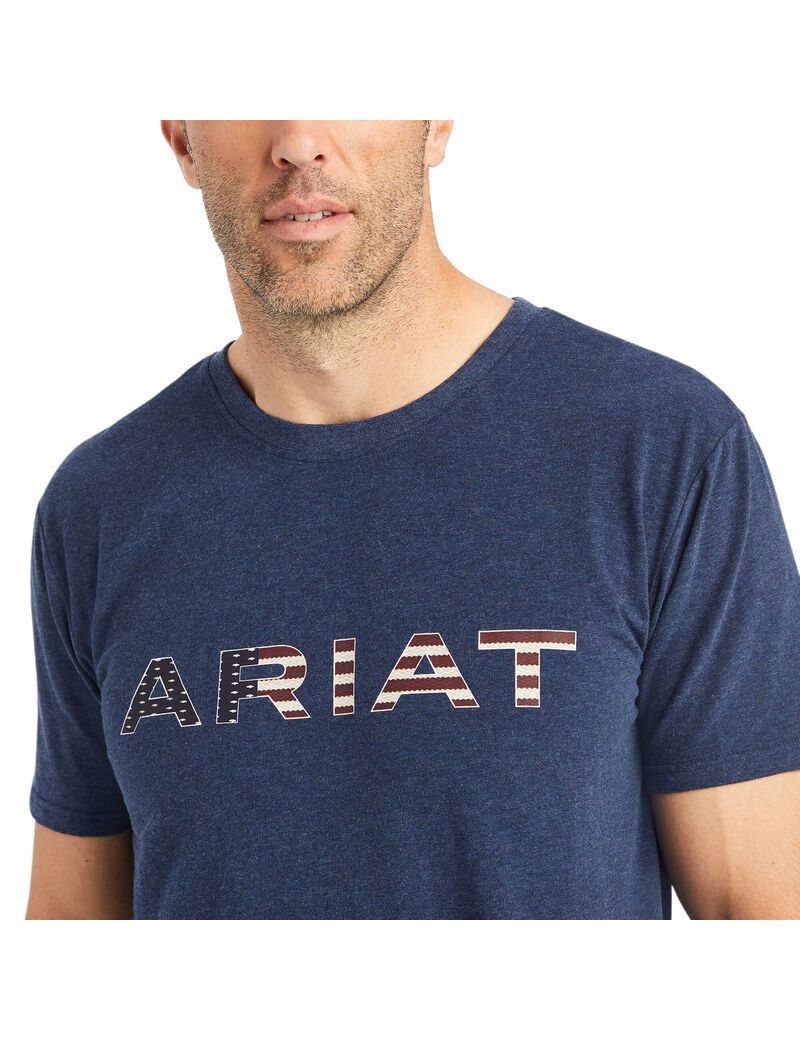 T Shirts Ariat Chimayo Graphique Bleu Marine Homme | YYD-41819656