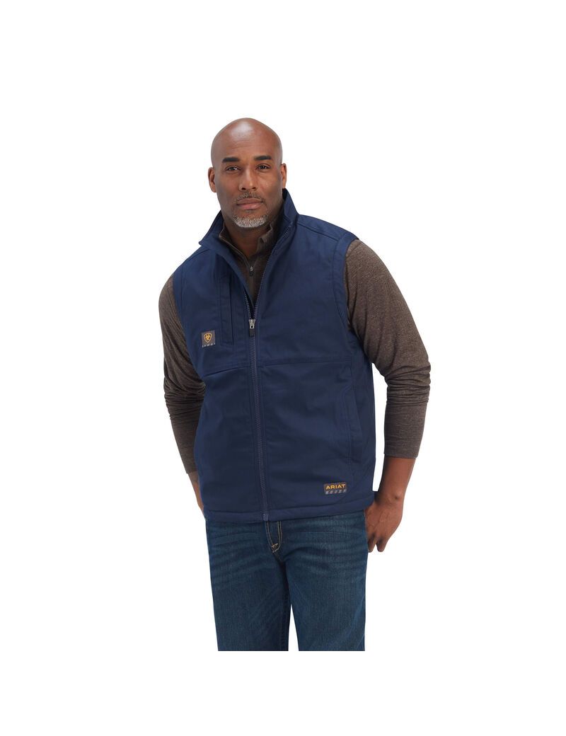 Gilet Ariat Rebar DuraCanvas Bleu Marine Homme | RHS-90531832