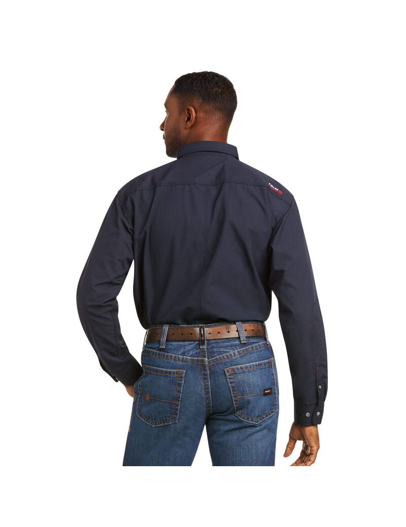 Chemises De Costume Ariat FR Featherlight Travail Bleu Marine Homme | HQJ-39653895