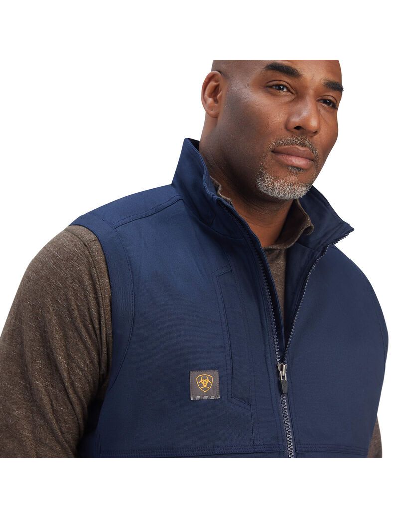 Gilet Ariat Rebar DuraCanvas Bleu Marine Homme | RHS-90531832