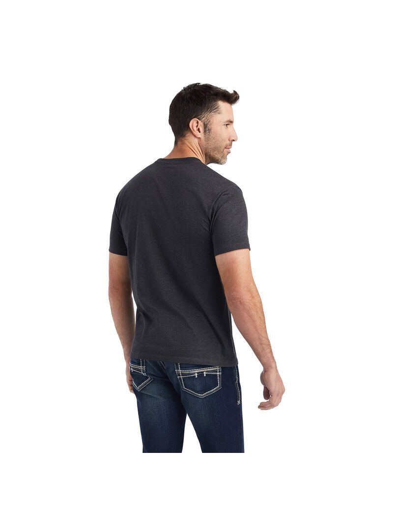 T Shirts Ariat Rope Oval Grise Homme | WTU-72651090