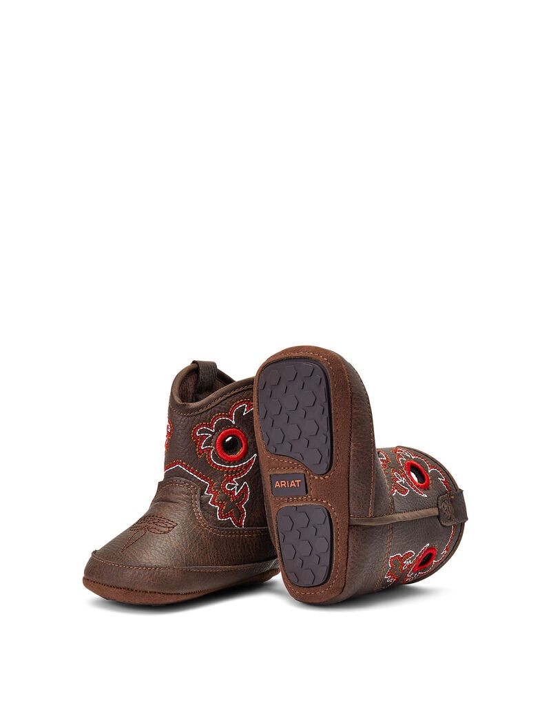 Bottes Western Ariat Stompers Rough Stock Marron Enfant | UEK-91607759