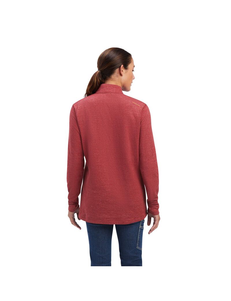 Vêtements De Travail Ariat Rebar Foundation 1/4 Zip Shirts Multicolore Femme | ZUS-74120628