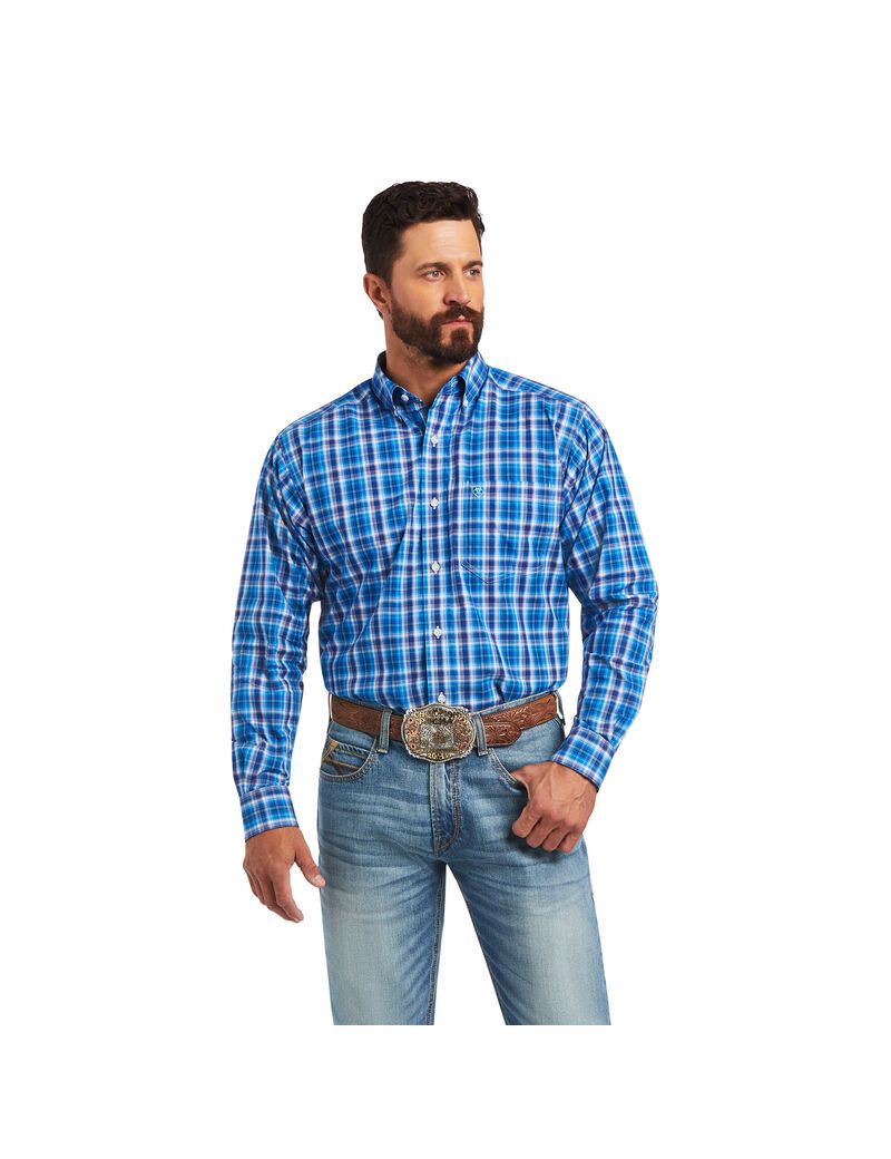 Chemises De Costume Ariat Pro Series Mason Classiche Fit Bleu Homme | APA-74006875