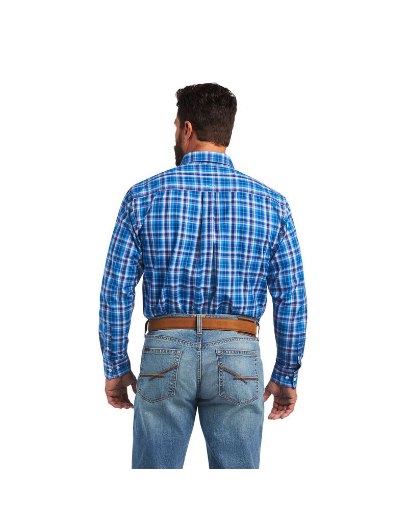 Chemises De Costume Ariat Pro Series Mason Classiche Fit Bleu Homme | APA-74006875