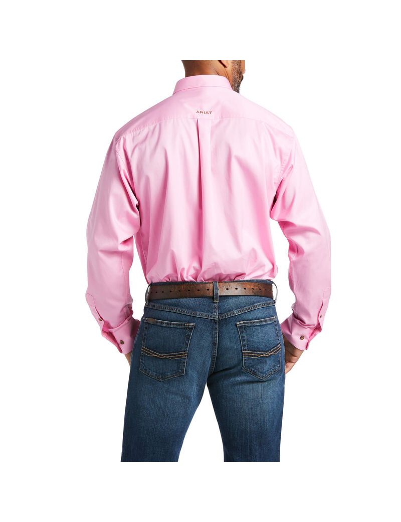 Chemises De Costume Ariat Solid Twill Rose Homme | QPK-31150776