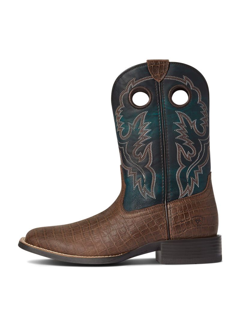 Bottes Western Ariat Sport Buckout Chocolat Homme | CLK-09774182