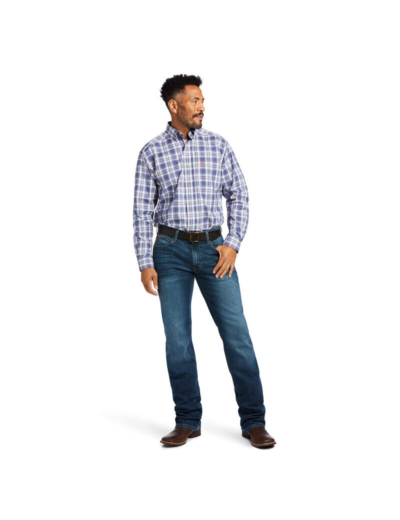 Chemises De Costume Ariat Pro Series Diego Classiche Fit Bleu Indigo Homme | STC-13113995