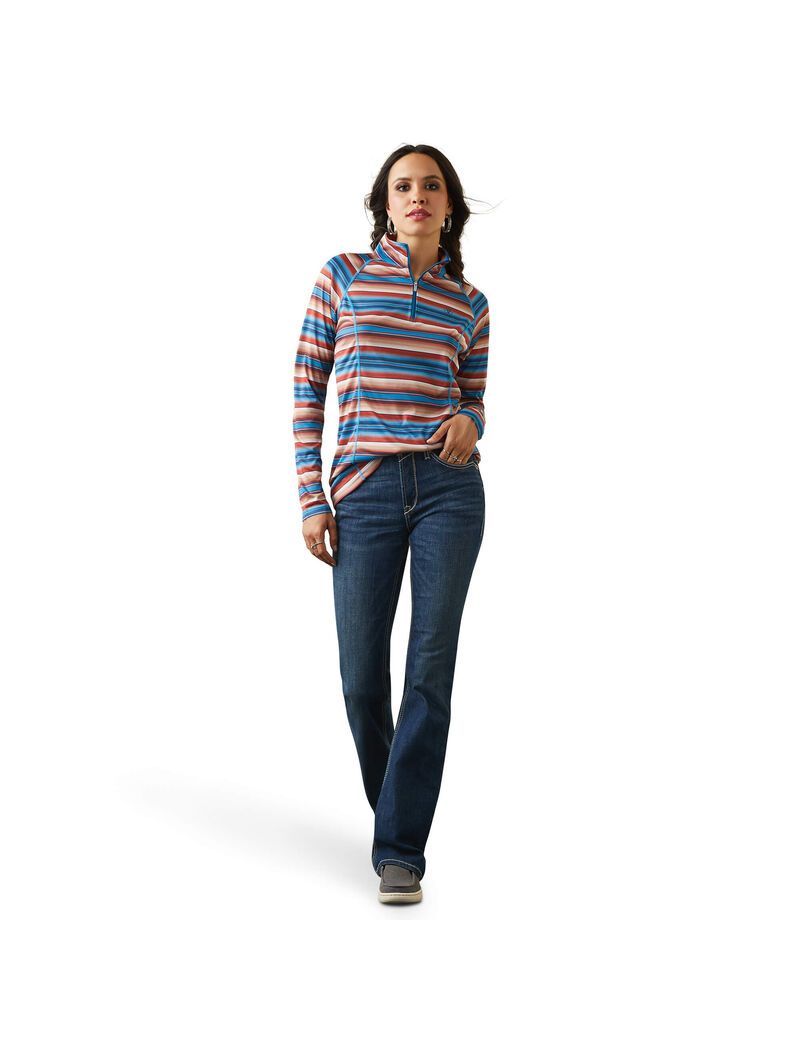 Hauts Ariat Laguna 1/4 Zip Multicolore Femme | OIJ-19610650