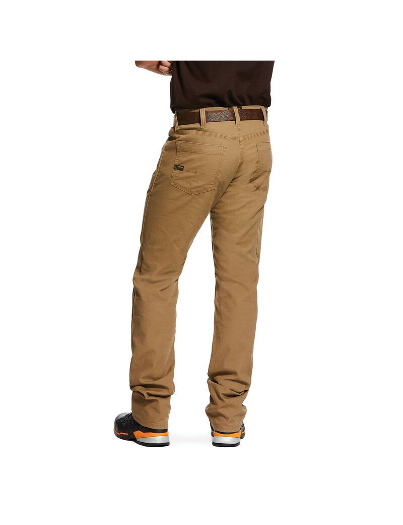 Pantalon Ariat Rebar M4 Low Rise DuraStretch Made Tough Stackable Droit Leg Kaki Homme | NFE-77397010