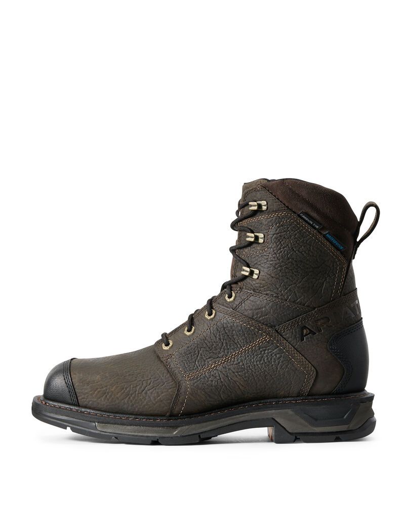 Bottes Imperméables Ariat WorkHog XT 8' Side Zip Carbon Embout Travail Marron Homme | EWS-22289137