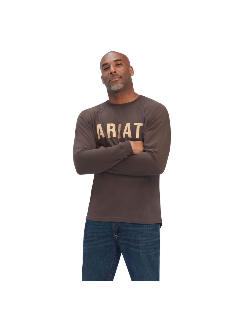 Vêtements De Travail Ariat Rebar CottonStrong Block T Shirts Multicolore Homme | WXP-54385697