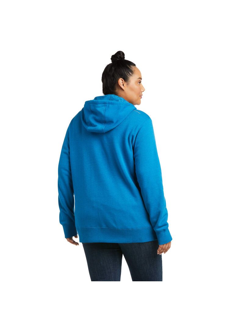 Vêtements De Travail Ariat Rebar Skill Set 1/2 Zip Hoodie Bleu Femme | PGZ-89141458