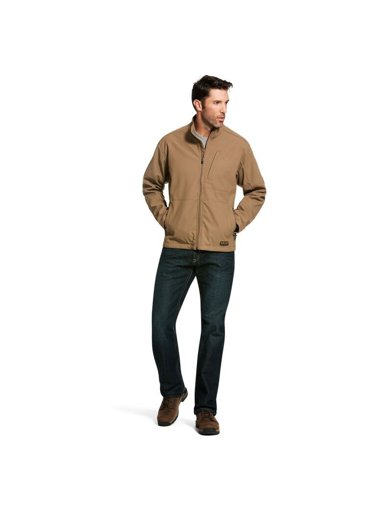 Vestes Ariat Rebar Stretch Tela Softshell Kaki Homme | RPK-14677599