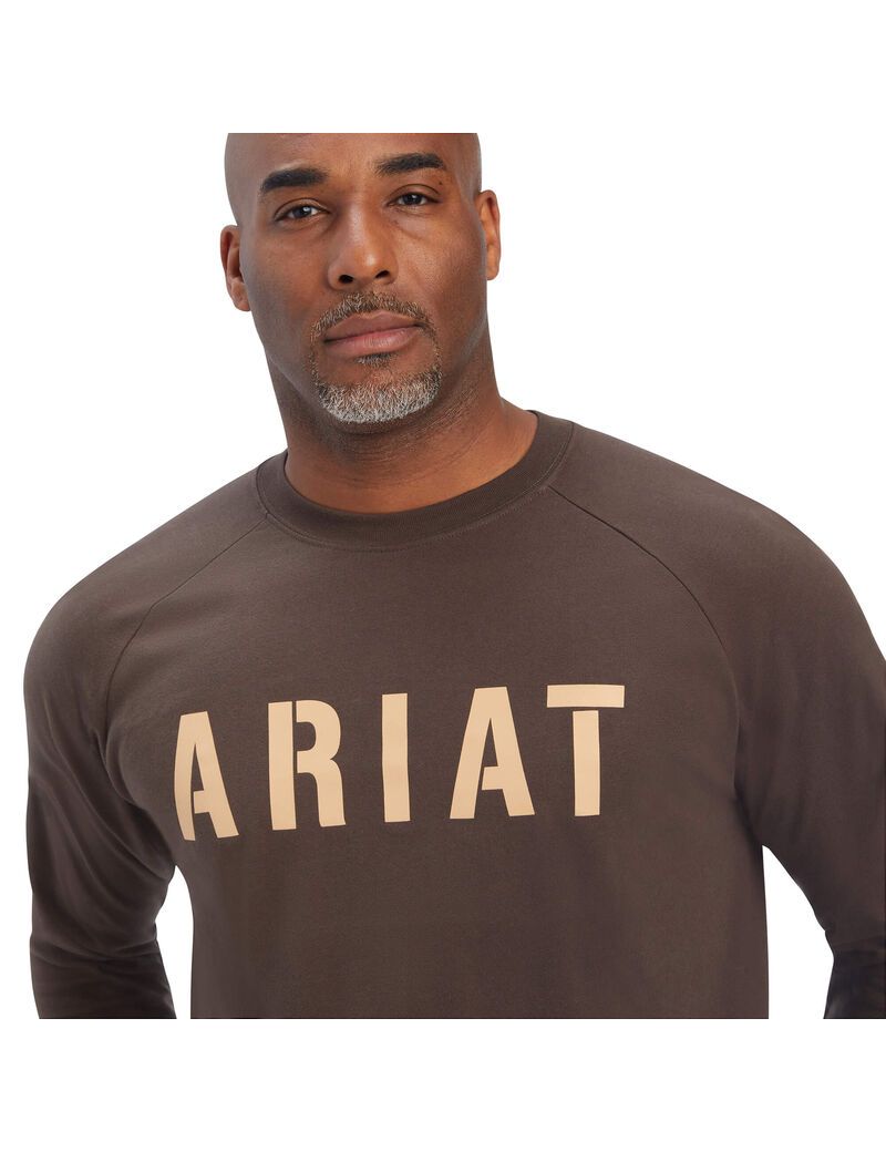 Vêtements De Travail Ariat Rebar CottonStrong Block T Shirts Multicolore Homme | WXP-54385697