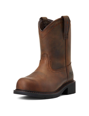 Bottes de Travail Ariat Fatbaby Pull-On Steel Embout Marron Femme | RQF-10068105