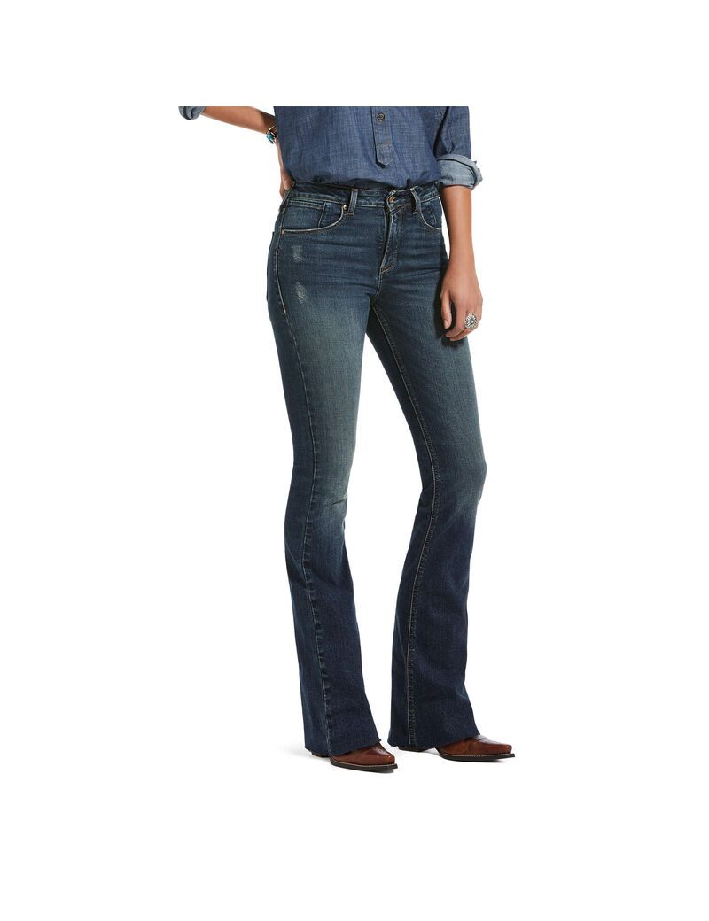 Jean Ariat Premium High Rise Flare Bleu Femme | PWY-80708798