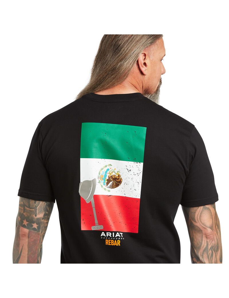 Vêtements De Travail Ariat Rebar Coton Strong Mexican Pride Graphique T Shirts Noir Homme | FMV-93050795