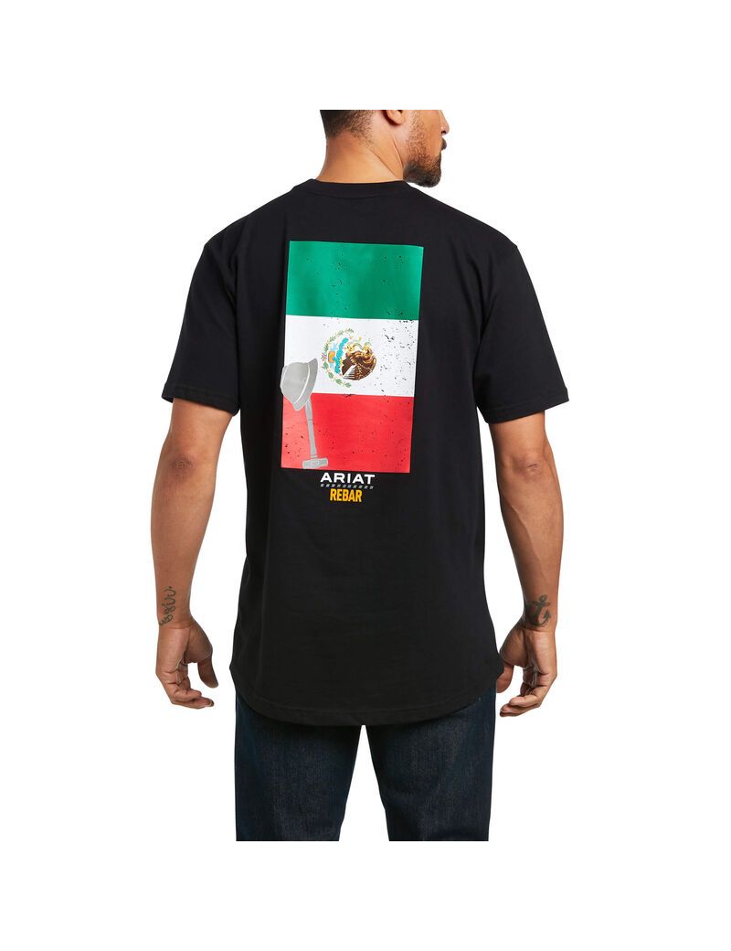 Vêtements De Travail Ariat Rebar Coton Strong Mexican Pride Graphique T Shirts Noir Homme | FMV-93050795