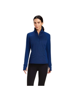 Sweats Ariat Venture 1/2 Zip Bleu Femme | LVQ-56314608