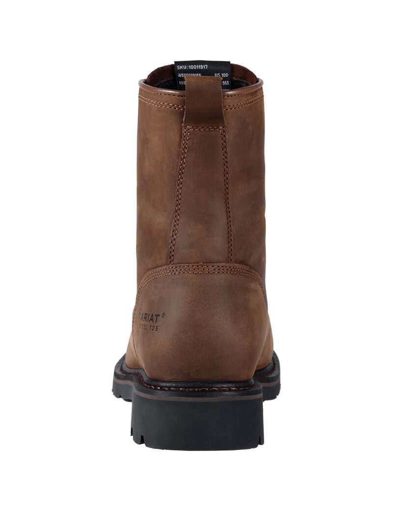 Bottes de Travail Ariat Cascade 8' Larges Square Embout Marron Homme | PAI-49870712