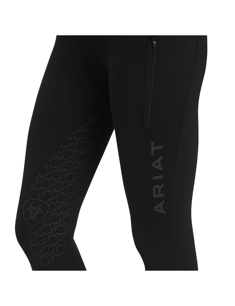 Collant Ariat Venture Thermal Half Grip Noir Femme | NTP-19718934