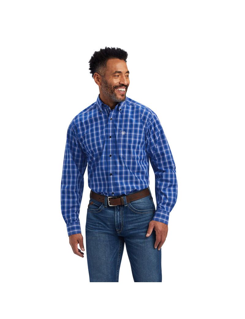 Chemises De Costume Ariat Pro Series Boone Classiche Fit Bleu Homme | LRF-08007632