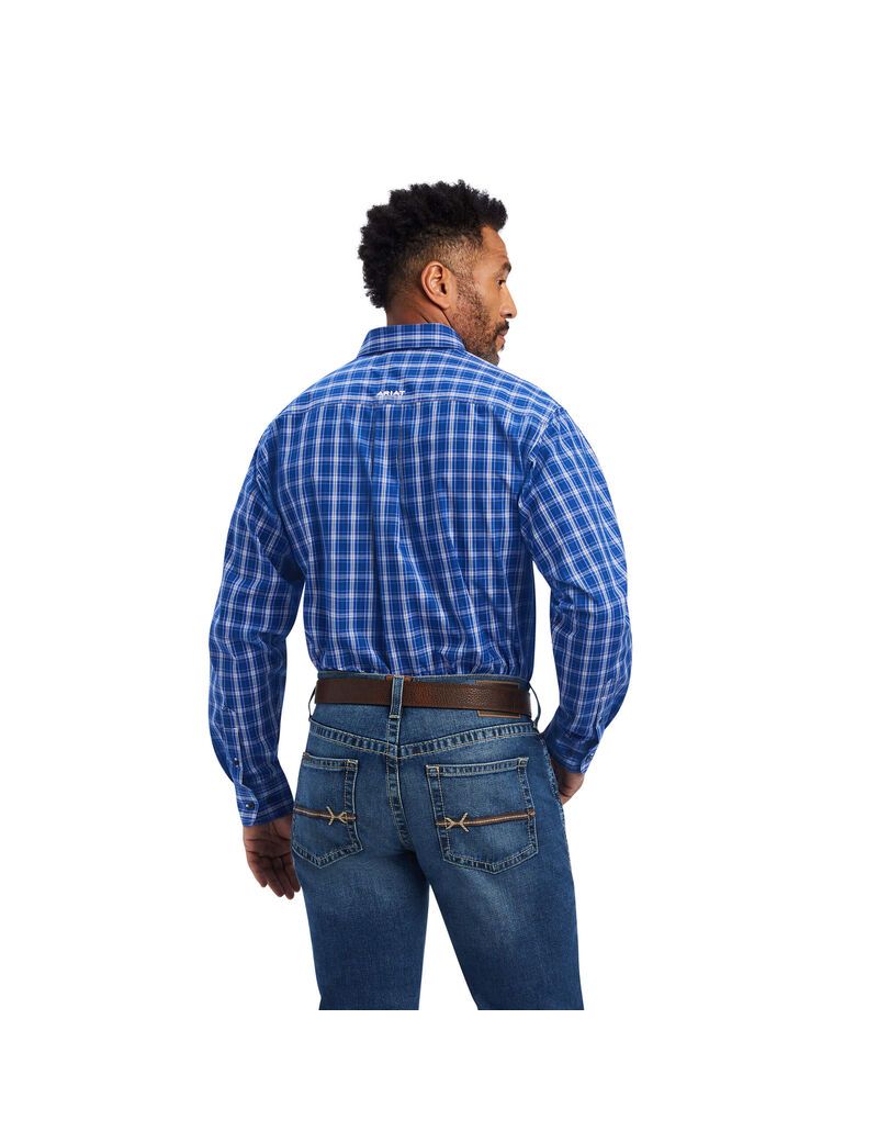 Chemises De Costume Ariat Pro Series Boone Classiche Fit Bleu Homme | LRF-08007632