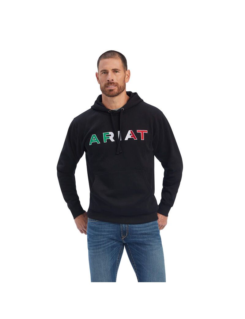 Sweat à Capuche Ariat Mexico Noir Homme | TYI-12184852