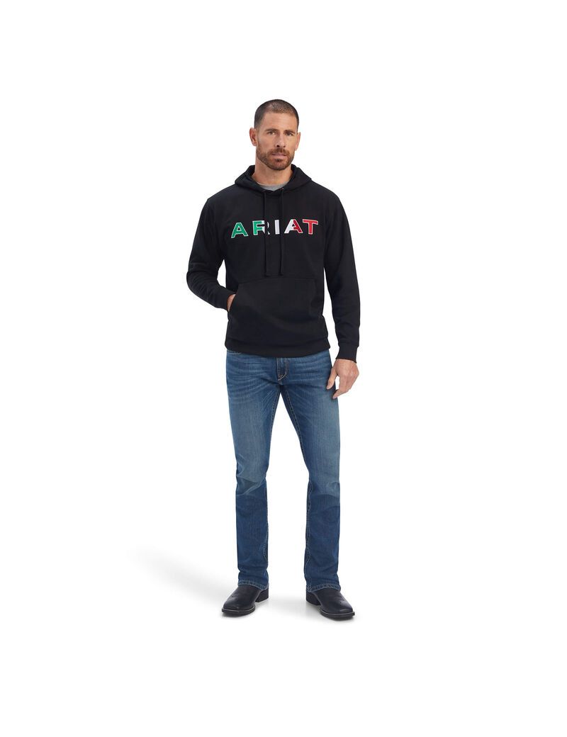 Sweat à Capuche Ariat Mexico Noir Homme | TYI-12184852