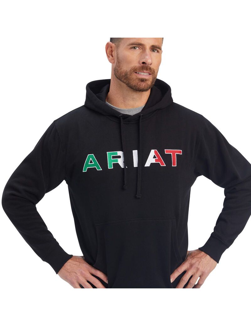 Sweat à Capuche Ariat Mexico Noir Homme | TYI-12184852