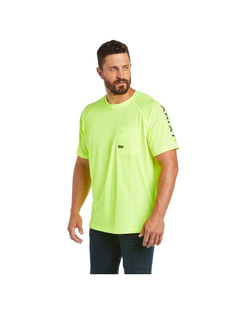 Vêtements De Travail Ariat Rebar Heat Fighter T Shirts Vert Clair Homme | GYG-67794505