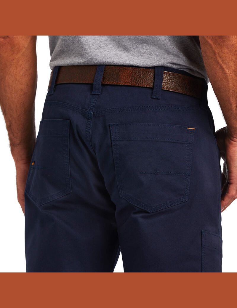 Pantalon Ariat Rebar M4 Low Rise DuraStretch Made Tough Stackable Droit Leg Bleu Marine Homme | ISZ-03265003